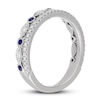 Thumbnail Image 2 of Neil Lane Diamond & Blue Sapphire Anniversary Ring 1/4 ct tw 14K White Gold