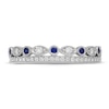 Thumbnail Image 3 of Neil Lane Diamond & Blue Sapphire Anniversary Ring 1/4 ct tw 14K White Gold