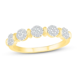 Now + Forever Diamond Anniversary Ring 1/4 ct tw Round-cut 10K Yellow Gold