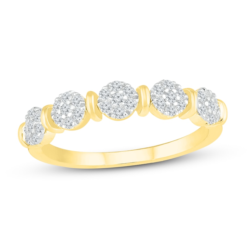 Main Image 1 of Diamond Anniversary Ring 1/4 ct tw Round-cut 10K Yellow Gold