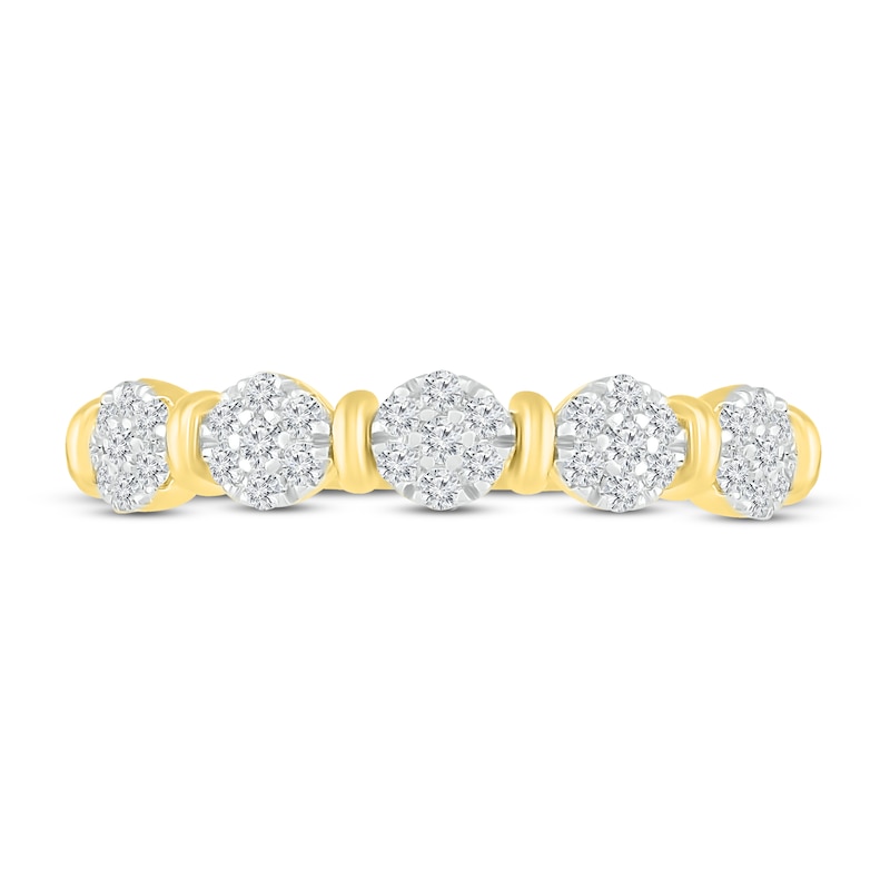 Main Image 2 of Diamond Anniversary Ring 1/4 ct tw Round-cut 10K Yellow Gold