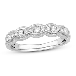 Diamond Anniversary Ring 1/4 ct tw Round-cut 10K White Gold