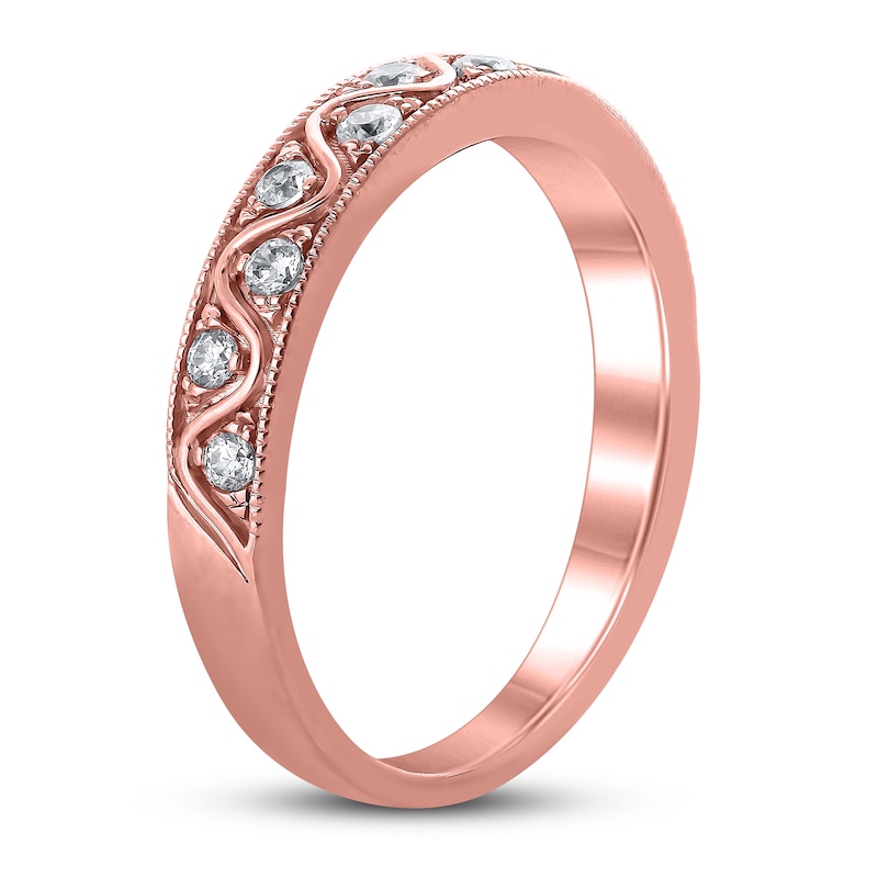 Main Image 2 of Diamond Anniversary Ring 1/5 ct tw Round-cut 10K Rose Gold