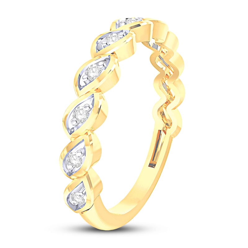 Main Image 2 of Diamond Anniversary Ring 1/10 ct tw Round-cut 10K Yellow Gold