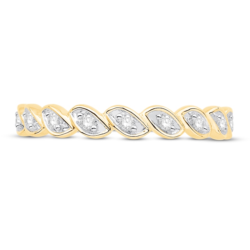 Main Image 3 of Diamond Anniversary Ring 1/10 ct tw Round-cut 10K Yellow Gold