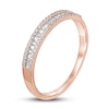 Thumbnail Image 2 of Diamond Anniversary Ring 1/4 ct tw Round/Baguette 10K Rose Gold