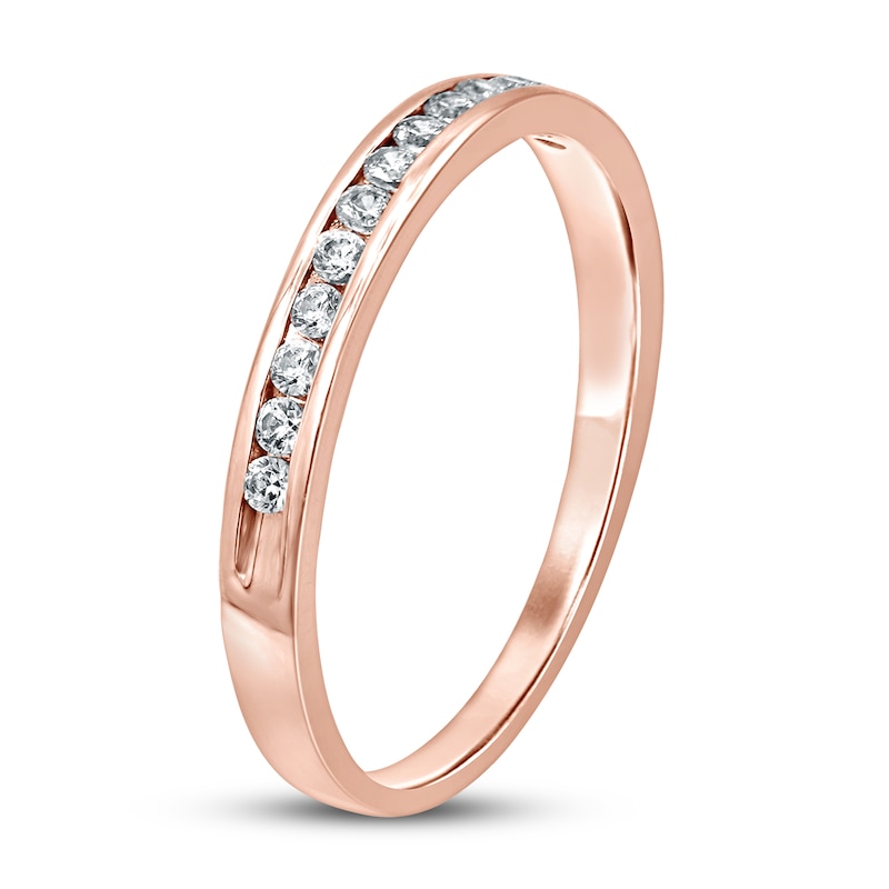 Diamond Anniversary Ring 1/6 ct tw Round-cut 10K Rose Gold