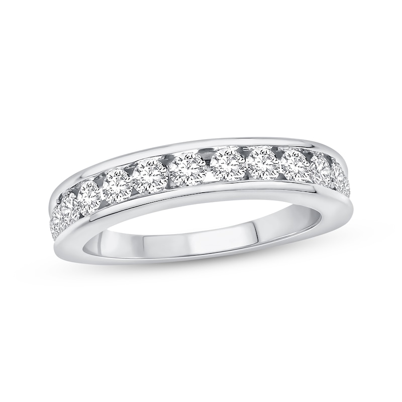 Main Image 1 of Diamond Anniversary Ring 1 ct tw Round-cut 10K White Gold