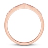 Thumbnail Image 2 of Diamond Anniversary Ring 1/4 ct tw Round/Baguette 10K Rose Gold