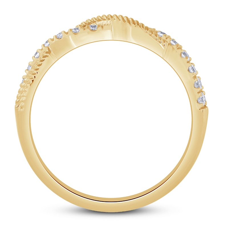 Main Image 3 of Diamond Anniversary Ring 1/4 ct tw Round-cut 10K Yellow Gold