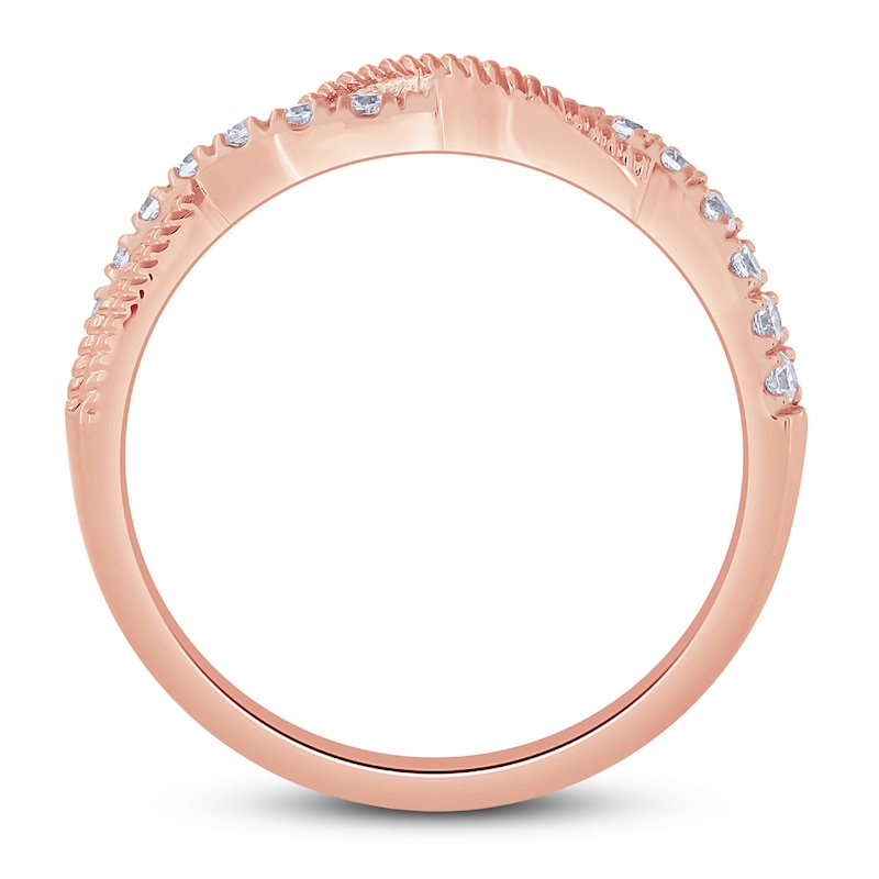 Main Image 3 of Diamond Anniversary Ring 1/4 ct tw Round-cut 10K Rose Gold