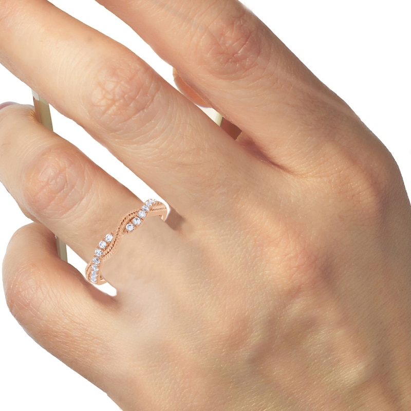 Main Image 4 of Now + Forever Diamond Anniversary Ring 1/4 ct tw Round-cut 10K Rose Gold