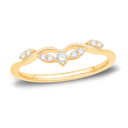 Diamond Enhancer Ring 1/8 ct tw Round-cut 14K Yellow Gold