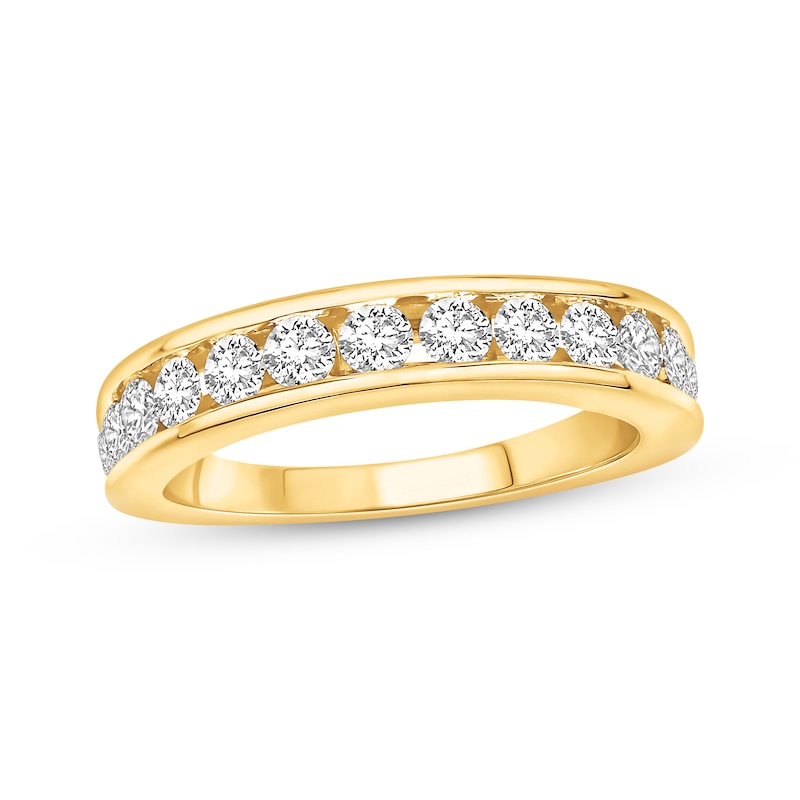 Main Image 1 of Diamond Anniversary Ring 1 ct tw Round-cut 10K Yellow Gold