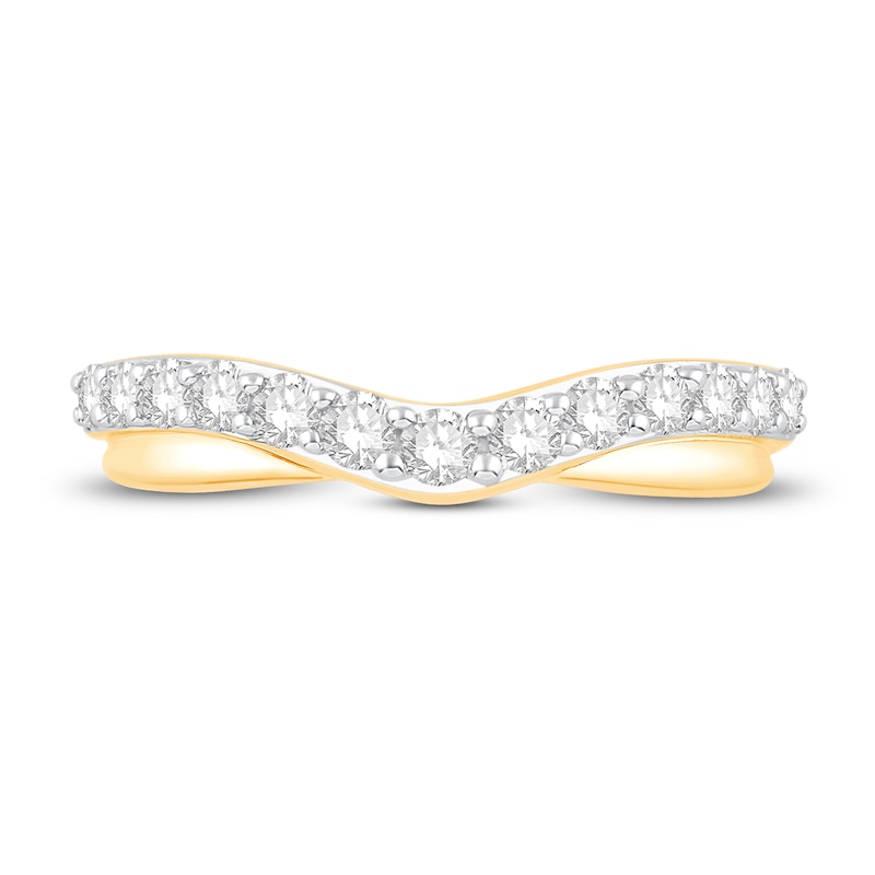 Diamond Contour Band 1/2 ct tw Round-cut 14K Yellow Gold