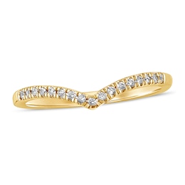 Now + Forever Diamond Contour Ring 1/10 ct tw Round-cut 10K Yellow Gold