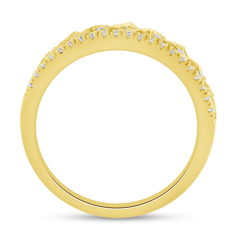 Diamond Anniversary Ring 1/6 ct tw Round-cut 10K Yellow Gold