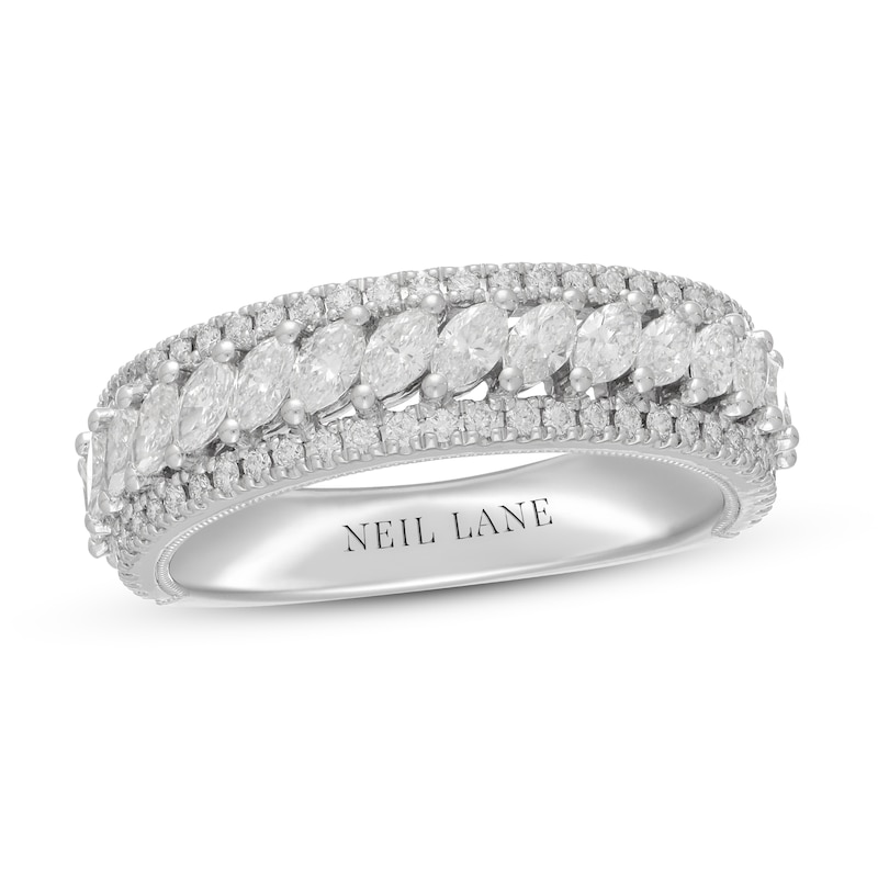 Neil Lane Premiere Diamond Anniversary Ring 1-1/4 ct tw Marquise/Round ...