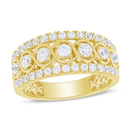 Now + Forever Diamond Anniversary Ring 1 ct tw Round-cut 10K Yellow Gold