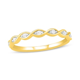 Now + Forever Diamond Anniversary Ring 1/15 ct tw Round-cut 10K Yellow Gold