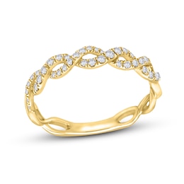 Now + Forever Diamond Anniversary Band 1/4 ct tw Round-Cut 10K Yellow Gold