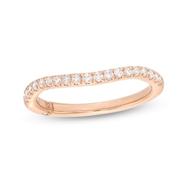 Monique Lhuillier Bliss Diamond Contour Wedding Band 1/4 ct tw Round-cut 18K Rose Gold