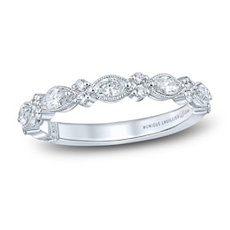 Monique Lhuillier Bliss Diamond Anniversary Band 1/2 ct tw Marquise & Round-cut 18K White Gold