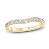 Thumbnail Image 1 of Monique Lhuillier Bliss Diamond Contour Wedding Band 1/3 ct tw Round-cut 18K Yellow Gold