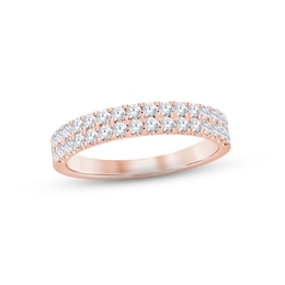 Now + Forever Diamond Anniversary Ring 1/2 ct tw Round-cut 14K Rose Gold