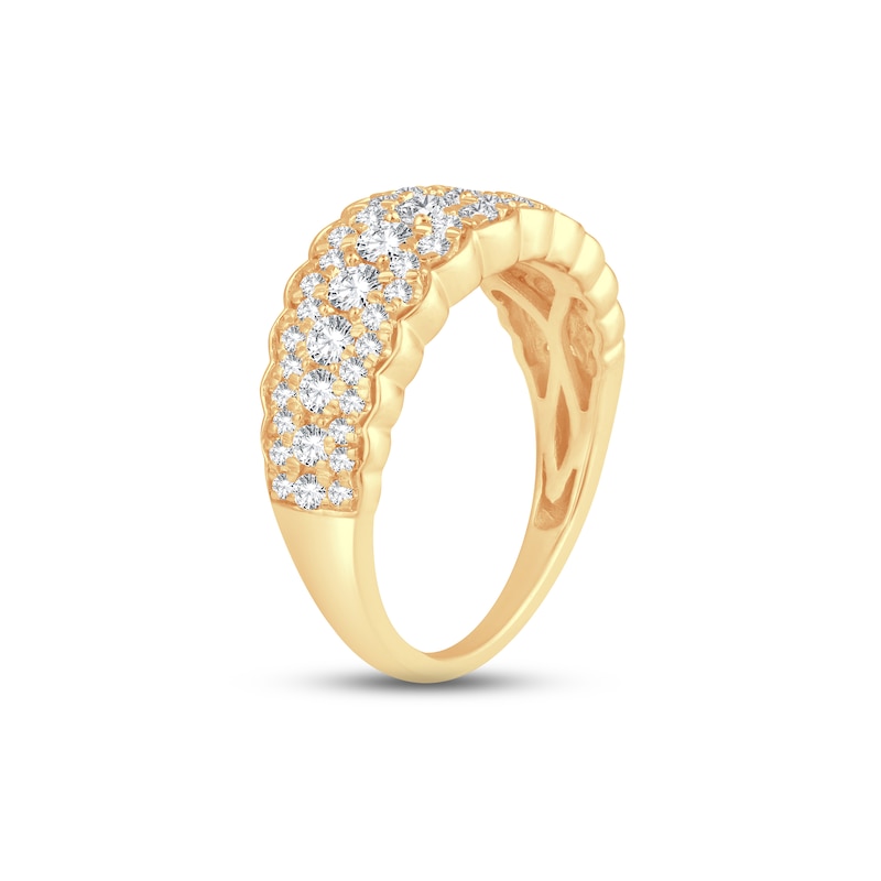 Diamond Anniversary Ring 1 ct tw Round-cut 14K Yellow Gold
