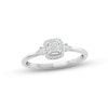 Thumbnail Image 0 of Multi-Diamond Promise Ring 1/10 ct tw Round & Baguette-cut 10K White Gold