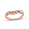 Thumbnail Image 0 of Diamond Contour Anniversary Ring 1/3 ct tw Round-cut 14K Rose Gold