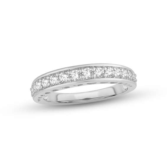 Diamond Anniversary Ring 1/2 ct tw Round-cut 14K White Gold