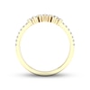Thumbnail Image 3 of Diamond Contour Anniversary Ring 1/3 ct tw Baguette & Round-cut 10K Yellow Gold