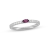 Thumbnail Image 1 of Neil Lane Garnet & Diamond Anniversary Ring 1/3 ct tw 14K White Gold