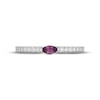 Thumbnail Image 3 of Neil Lane Garnet & Diamond Anniversary Ring 1/3 ct tw 14K White Gold