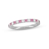 Thumbnail Image 0 of Neil Lane Pink Tourmaline & Diamond Anniversary Ring 1/5 ct tw 14K White Gold