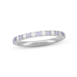 Neil Lane Tanzanite & Diamond Anniversary Ring 1/5 ct tw 14K White Gold