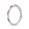 Thumbnail Image 2 of Neil Lane Pink Tourmaline & Diamond Anniversary Ring 1/6 ct tw 14K White Gold