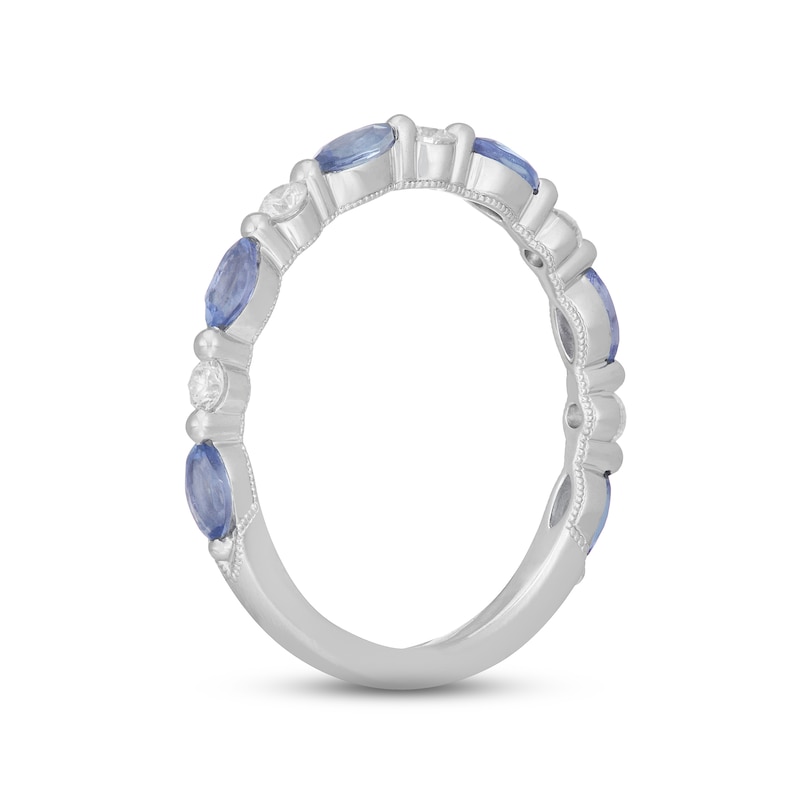 Main Image 2 of Neil Lane Tanzanite & Diamond Anniversary Ring 1/6 ct tw 14K White Gold