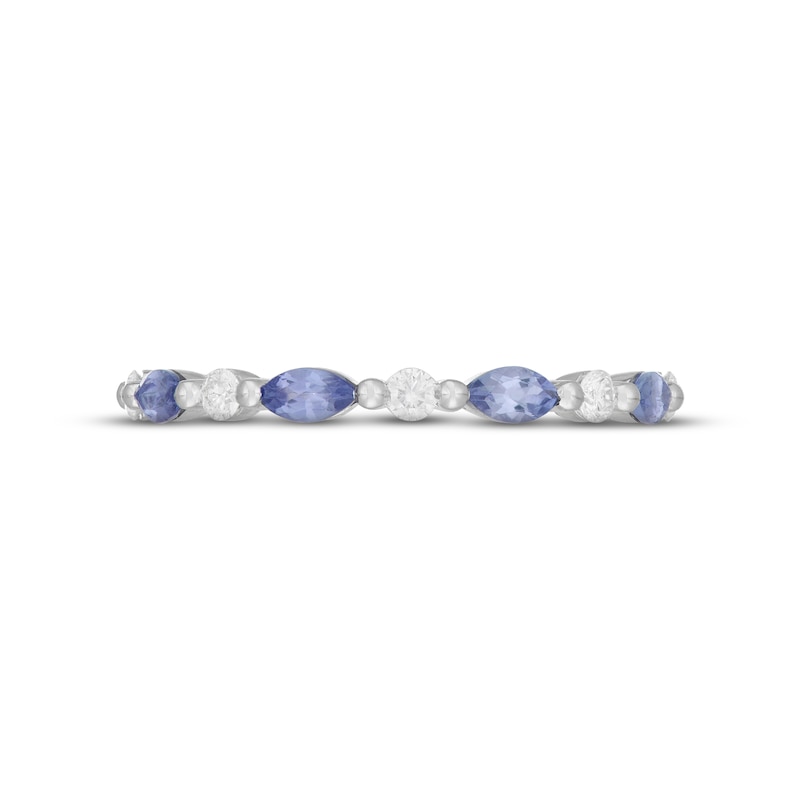 Main Image 3 of Neil Lane Tanzanite & Diamond Anniversary Ring 1/6 ct tw 14K White Gold