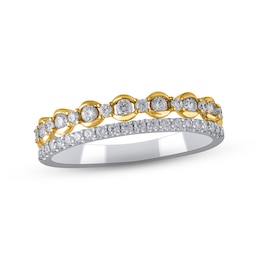 Now + Forever Diamond Anniversary Ring 1/2 ct tw Round-cut 10K Two-Tone Gold