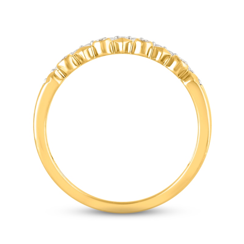 Main Image 3 of Diamond Anniversary Ring 1/5 ct tw Round-cut 10K Two-Tone Gold