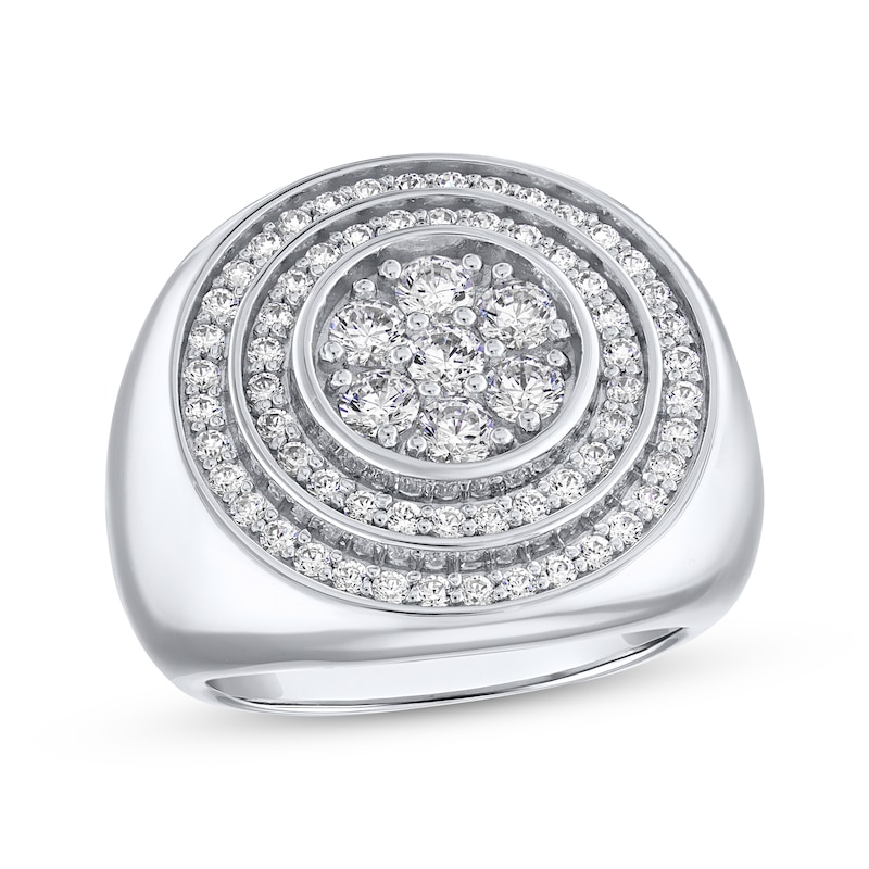 Men's Lab-Created Diamonds by KAY Ring 2 ct tw Round-cut 14K White Gold ...