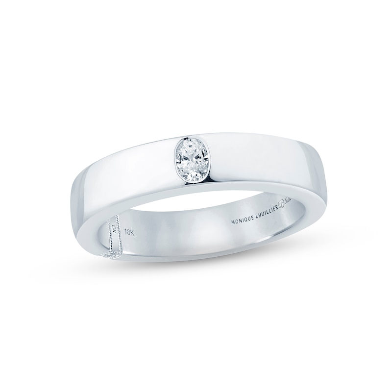 Monique Lhuillier Bliss Diamond Anniversary Band 1/4 ct tw Oval & Round-cut 18K White Gold