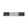 Thumbnail Image 3 of Black & White Diamond Anniversary Band 5/8 ct tw Round-cut 10K White Gold