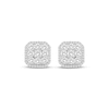 Thumbnail Image 2 of Men's Multi-Diamond Chain Link Accent Octagon Stud Earrings 1 ct tw 10K Yellow Gold