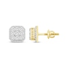 Thumbnail Image 3 of Men's Multi-Diamond Chain Link Accent Octagon Stud Earrings 1 ct tw 10K Yellow Gold