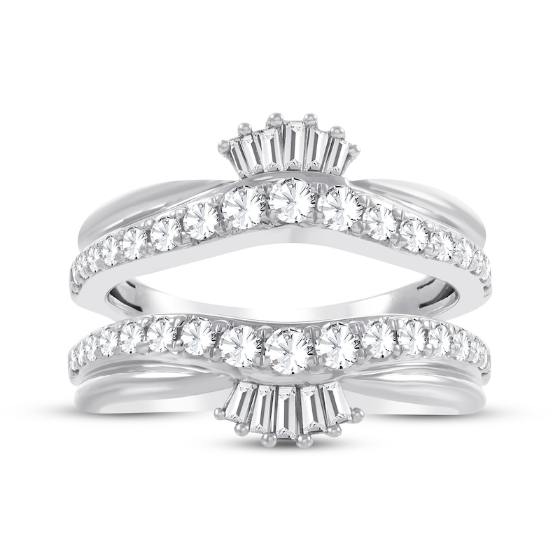 Main Image 3 of Baguette & Round-Cut Diamond Enhancer Ring 1 ct tw 14K White Gold