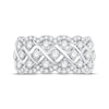 Thumbnail Image 3 of Diamond Scalloped Anniversary Band 1 ct tw 14K White Gold